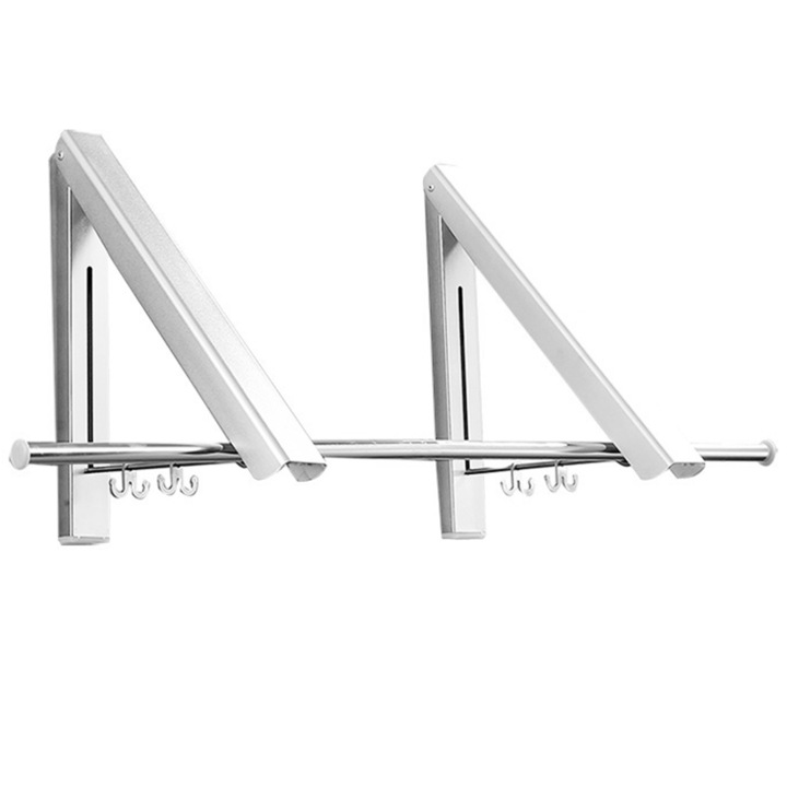 Uscator rufe retractabil QttvbTna, Aluminiu, Argintiu