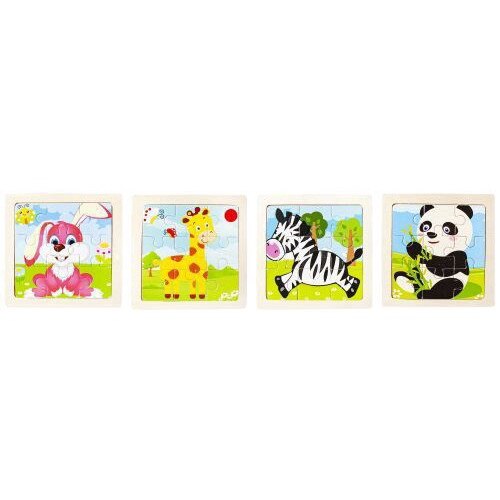 uriamiページ Set 4 puzzle-uri, Lemn, pentru copii, Multicolor - eMAG.ro