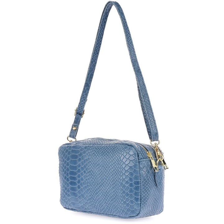 Női táska, Beltimore, Valódi bőr, Kék