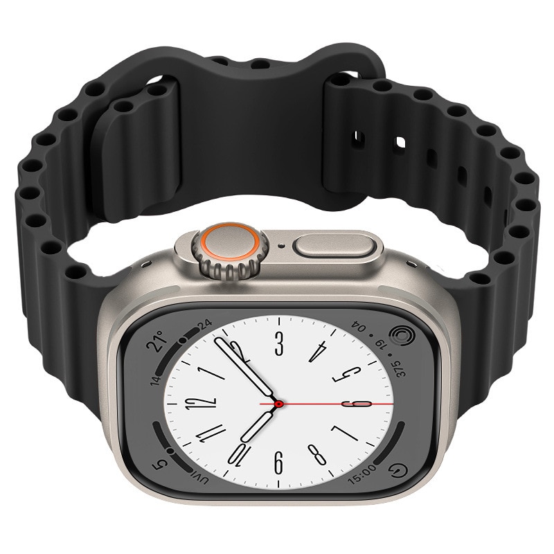 Силиконова каишка LUVLU, съвместима с Apple Watch Ultra/SE/8/7/6/5/4/3 ...