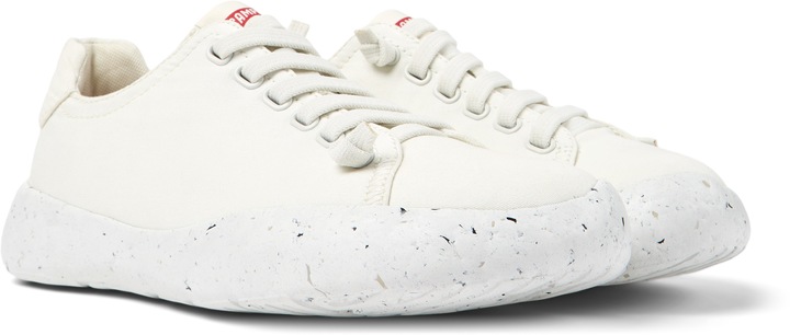 Camper, Pantofi sport din material textil cu talpa cu pete decorative Peu Stadium 1675, Alb, 43