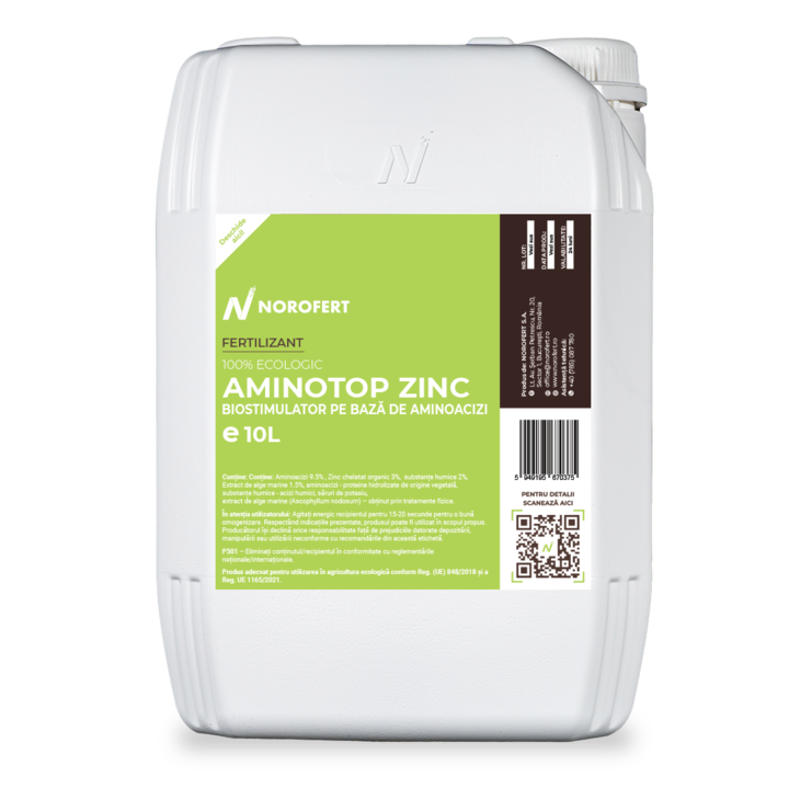 Biostimulator organic cu zinc, 10 L - Aminotop Zn