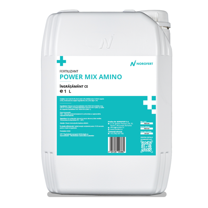 Egyszerű folyékony szervetlen műtrágya makroelemekkel / nyomelemekkel, 1 l - Power Mix Amino