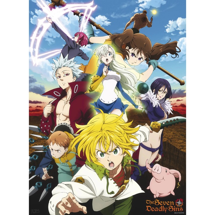 Poster, Cele sapte pacate capitale, Meliodas & Sins, 91.5 x 61 cm