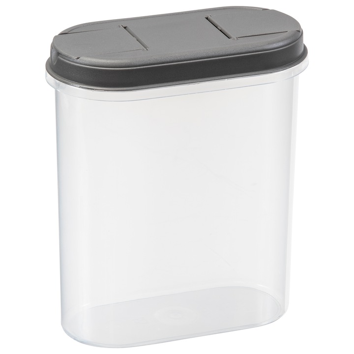 Recipient pentru depozitarea alimentelor, 1x 2, 6l, transparent, nhg, gri