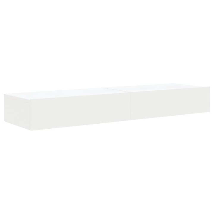 Set 2 Comode TV Zakito Europe, 120 x 35 x 15.5 cm, LED RGB, Alb