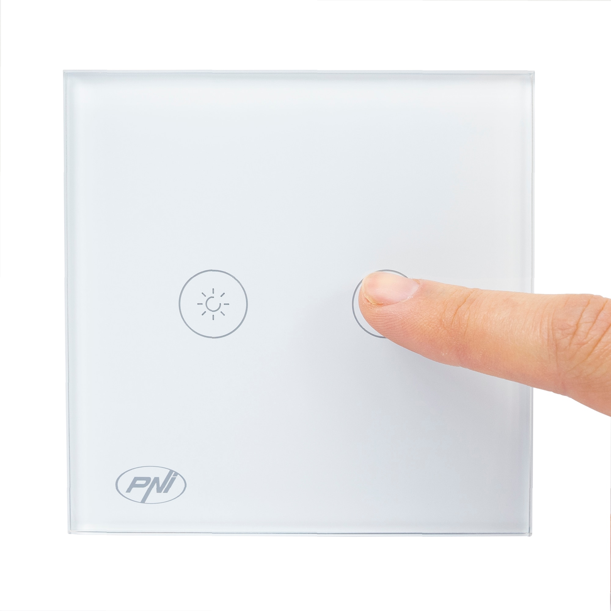 Двоен ключ с тъч и димер PNI SafeHome DIM202, 2X700W, Live Wire, Без ...