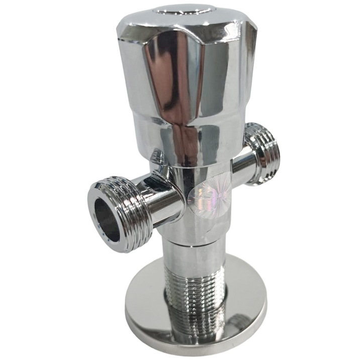 Ъглов кран с розетка, Radinavico, 1/2'x1/2"x1/2"