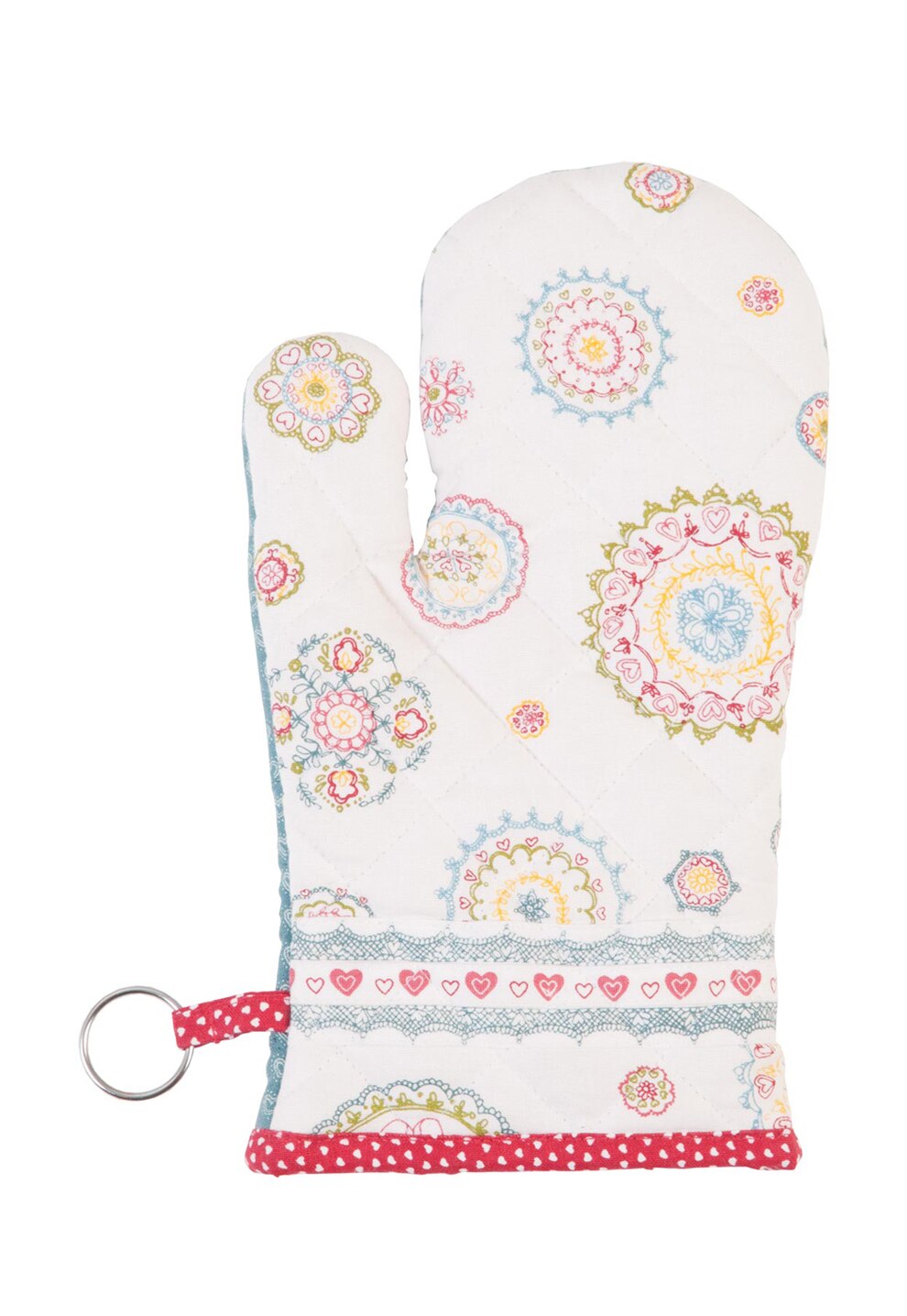 Clayre & Eef Manusa termorezistenta alba cu imprimeu multicolor