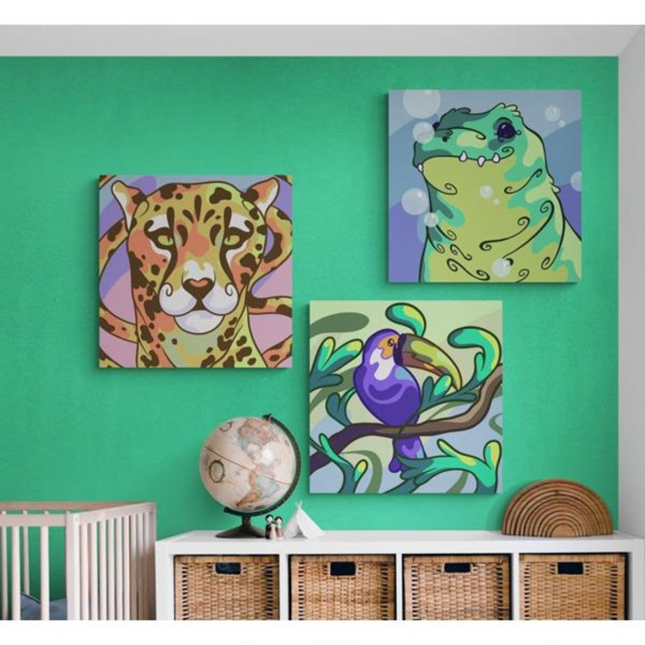 Рисуване по номера ITA ART, За деца - Дизайн 30, 20х20см, 3 броя