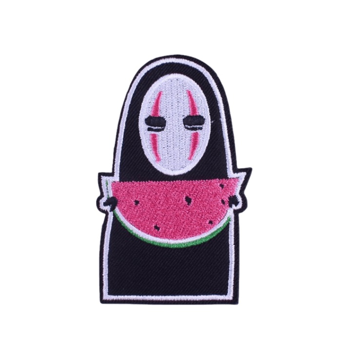 Petic textil brodat No-Face, Spirited Away 8.x5.2 cm