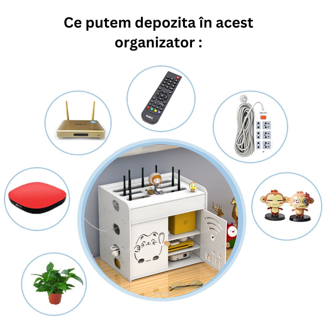 Raft Suport Router Wireless Seezesol Solution™ pentru mascare fire si ...