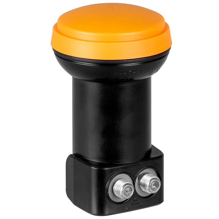 Convertor satelit twin Libox, castig 60dB, High Gain, Portocaliu/Negru