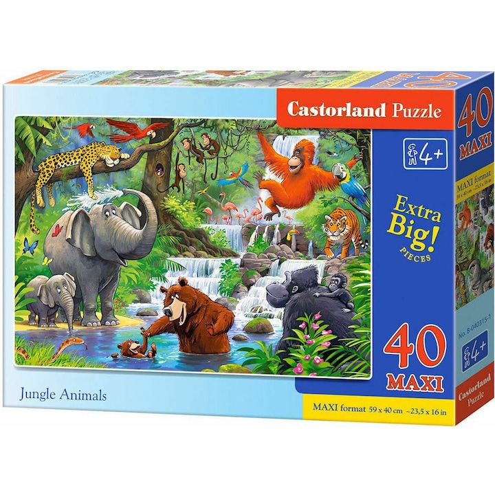 Puzzle Castorland de 40 XXL piese - Animale in jungla