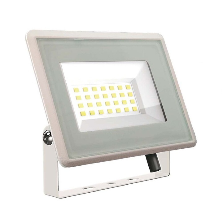 LED projektor 20W, 1650 lm, 4000K, IP65, alumínium, 120 x 27 x 105 mm, fehér