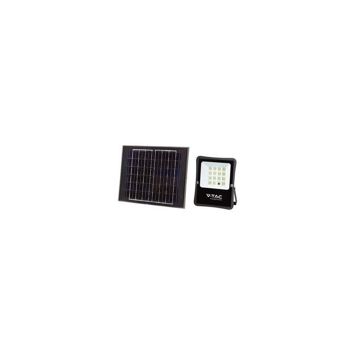 Proiector led cu incarcare solara 15W, 6400K, telecomanda