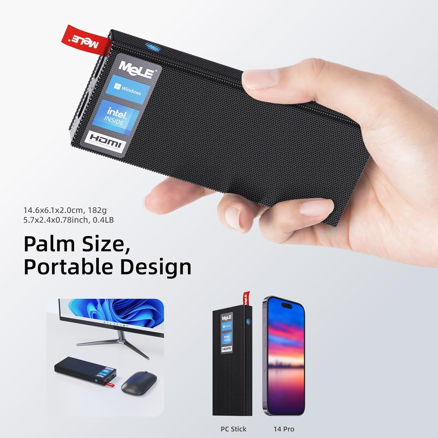 Mini PC MeLE PCG02 Pro Fanless CPU N5105, 8GB, 128GB, Windows 11