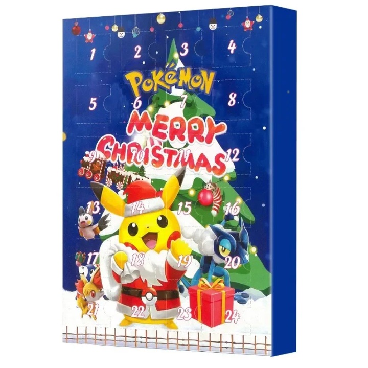 Коледен адвент календар, Pokémon, 24 фигурки, син