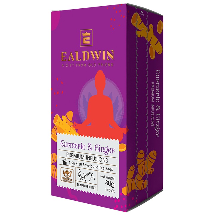 Ealdwin Filteres Tea Tasakban, Kurkuma & Gyömbér 1.5g x 20