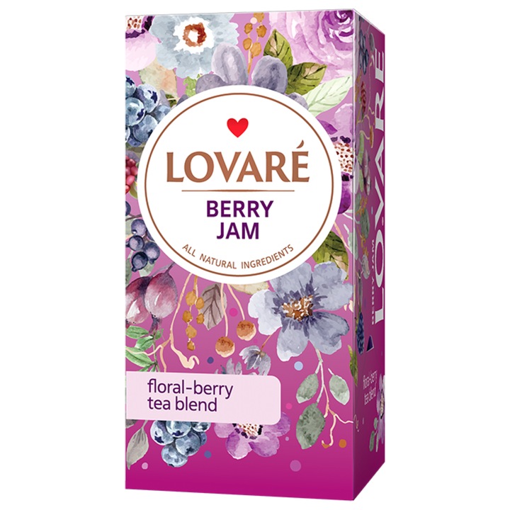 Lovare, Ízesített Prémium Herba Tea, Berry Jam, 20 filter