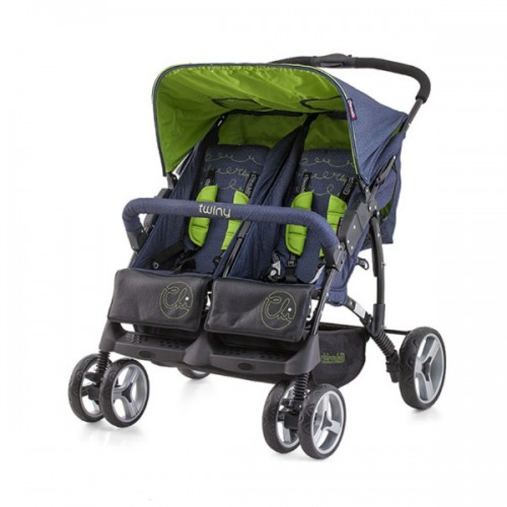 Carucior Chipolino Gemeni Twiny 2014 Lime Denim