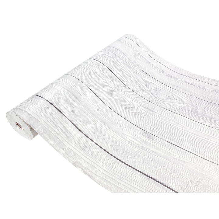 Folie autoadeziva mobila de bucatarie, 45 x 200 cm, DecoMeister®, Model Placa Alba, E126-045R0200