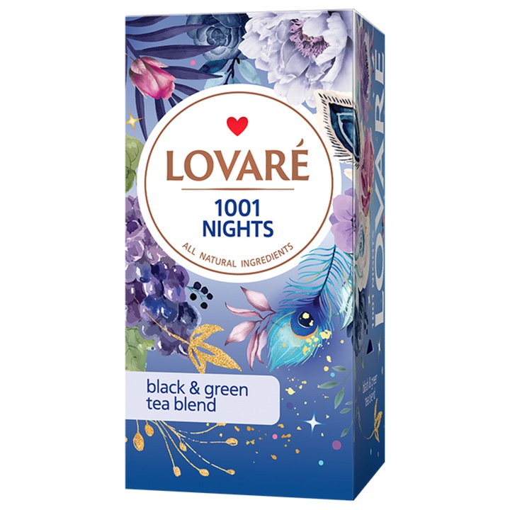 Lovare, Prémium Ízesített Teakeverék, "1001 Nights", 20 filter