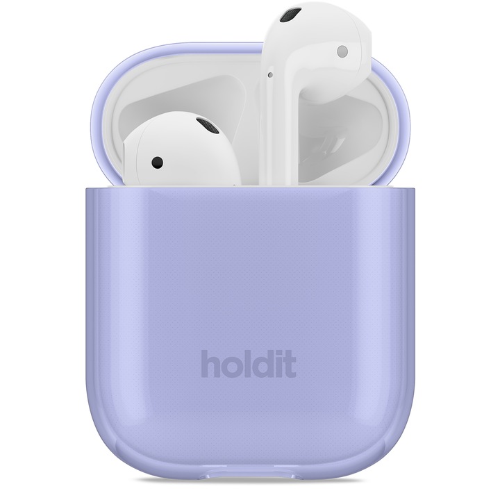 Holdit tok AirPods 1, 2 készülékekhez, Seethru tok, lila