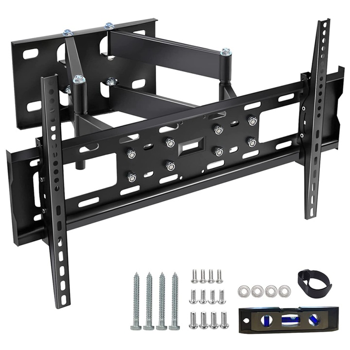 Регулируемо рамо за стенен монтаж на телевизор 32"-75" (80см-190см) Qsmarter QS3275TM, универсално, LCD / LED, макс. 50кг, черно