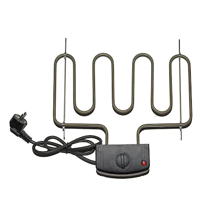 Fűtőtest füstölőhöz/grillhez, Elektromos, 1500W, Fekete