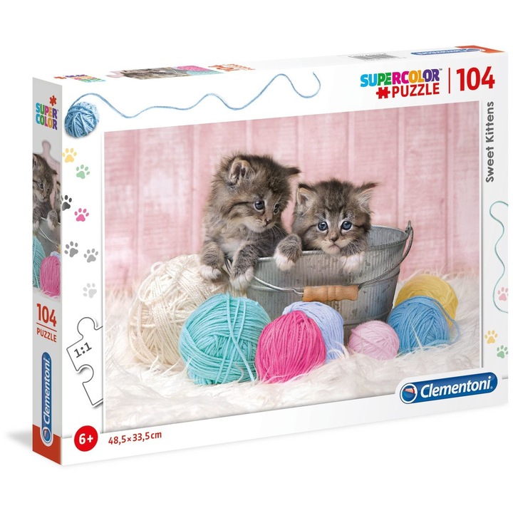 Puzzle Clementoni de 104 piese - Pisici dragalase