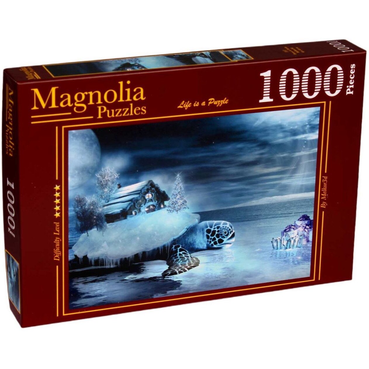 Puzzle Magnolia din 1000 de piese - Casa si broasca testoasa - eMAG.ro