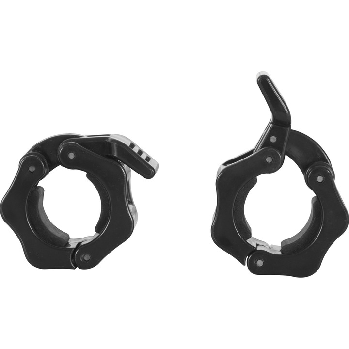 Set 2 accesorii de blocare greutati, Amila, Plastic, Negru