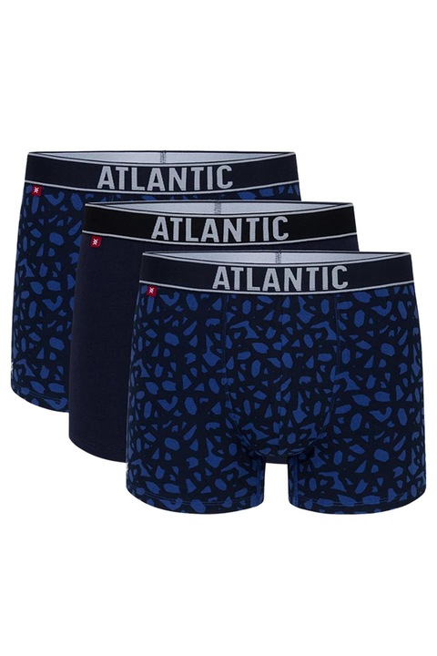 Boxeri, barbati, Atlantic, Bumbac, 3, Albastru inchis