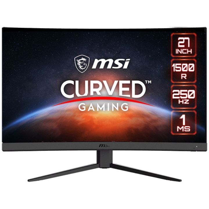 Monitor Gaming LED, MSI G27C4X VA, 27" Full HD, Curved 1500R, 250 Hz, Display Port & 2 HDMI, 1 ms, Night Vision