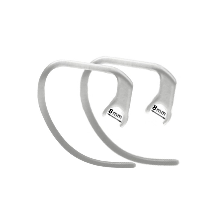 Átlátszó fülpánt Bluetooth headset-hez - 8 mm átmérőjű bilinccsel 2db-os