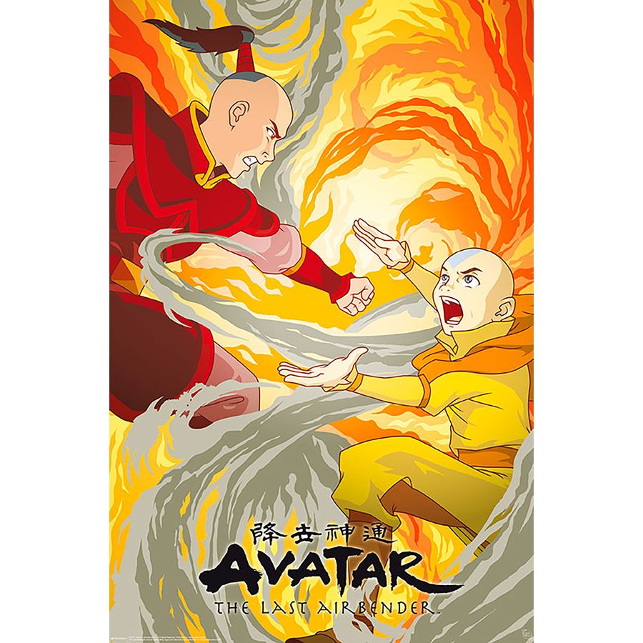 Poster, Avatar- Aang vs Zuko, 91.5 x 61 cm - eMAG.ro