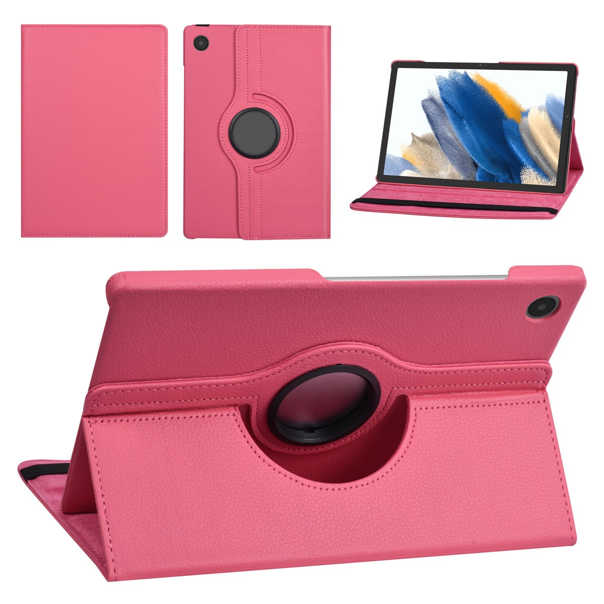Tablete Samsung Galaxy Tab A8 10.5 X200 / X205 - husa pentru tableta din piele cu clapeta de culoare roz cald