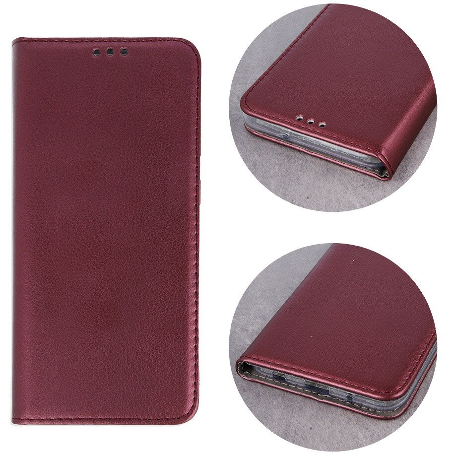 Husă compatibilă Honor 400 5G, tip carte, cu suport carduri, cu închidere magnetică, bordo, Smart Magneto