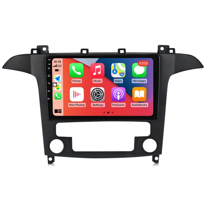 Navigáció Ford S MAX 2006-2015, NAVIGPS, 4 GB RAM és 64 GB ROM, 9 hüvelykes QLED kijelző, Android 13, Wireless Carplay és Android Auto, Octacore processzor, 4G sim slot, DSP hang, tolatókamera, Bluetooth, USB, Wi Fi , Rádió