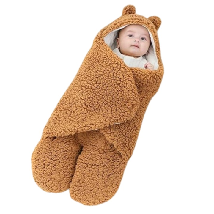 Mici Mackó babatakaró, Fluffikins - Barna