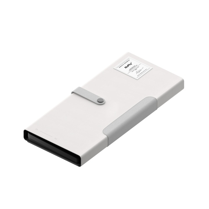 Husa NuFolio V3 pentru Nuphy Air75 V2 tastatura si suport 2 in 1 - Gri lucios
