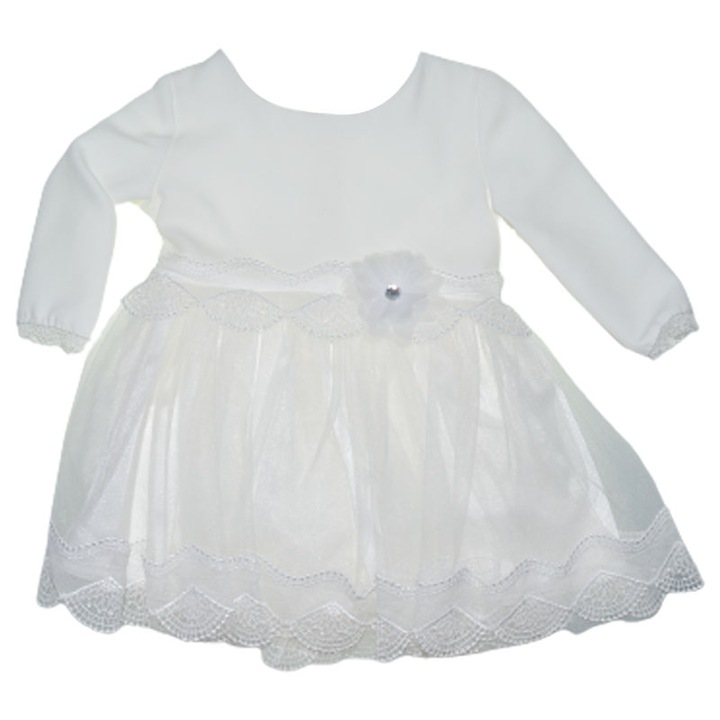 Elegáns ruha lányoknak LULU DESIGN 141123-3, Krém 62 CM