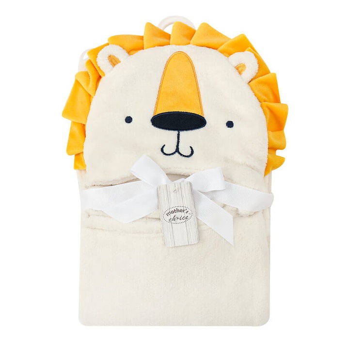 Pelenkázószőnyeg babáknak, 75 x 100 cm, oroszlán mintás, krém