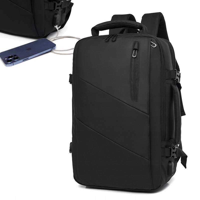 Rucsac pentru laptop, 48 x 36 x 15 cm, 32L, Negru