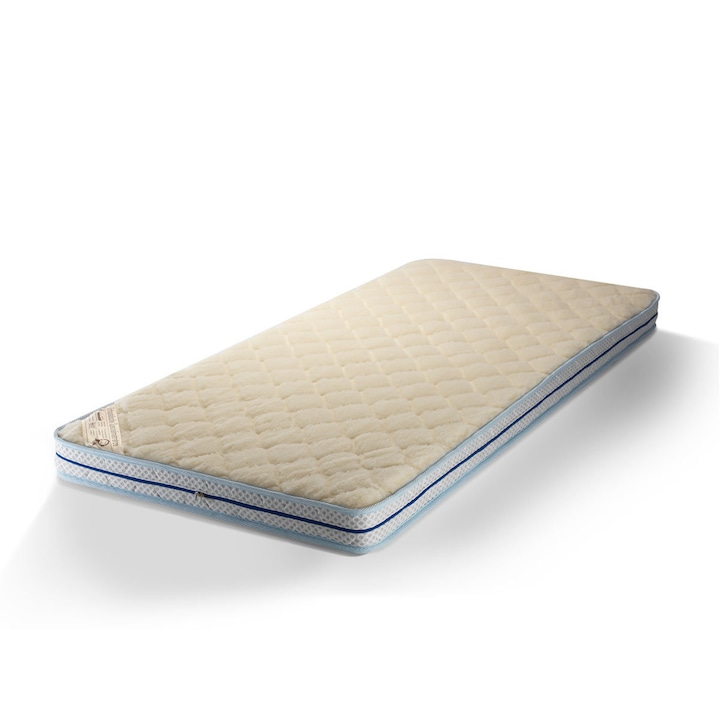 Топ матрак Medico+ Wool-Linen Zip с лен и вълна, 200x200, Хипоалергенен, Антибактериален, Многоцветен, 10 cm
