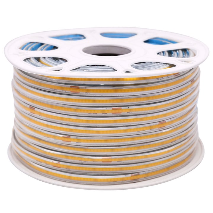Тънка COB Led лента 220V, естествена светлина, 4000K