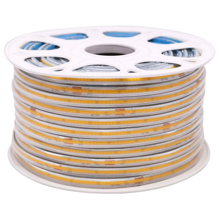Banda LED COB 288 Led/m, 220V, 1M, 10W/m, 12mm, IP65, Alb Neutru 4000K