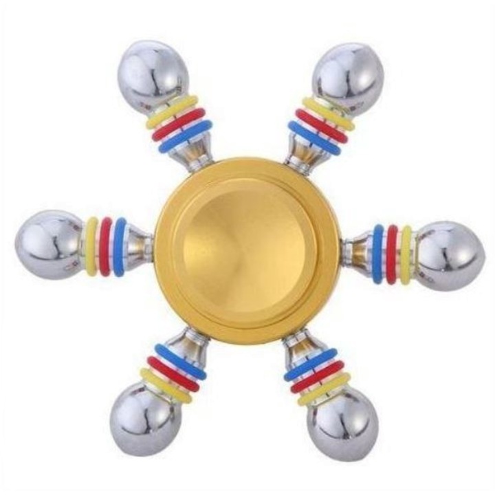 Jucarie interactiva pentru relaxare, fidget spinner din metal, demontabil, multicolor