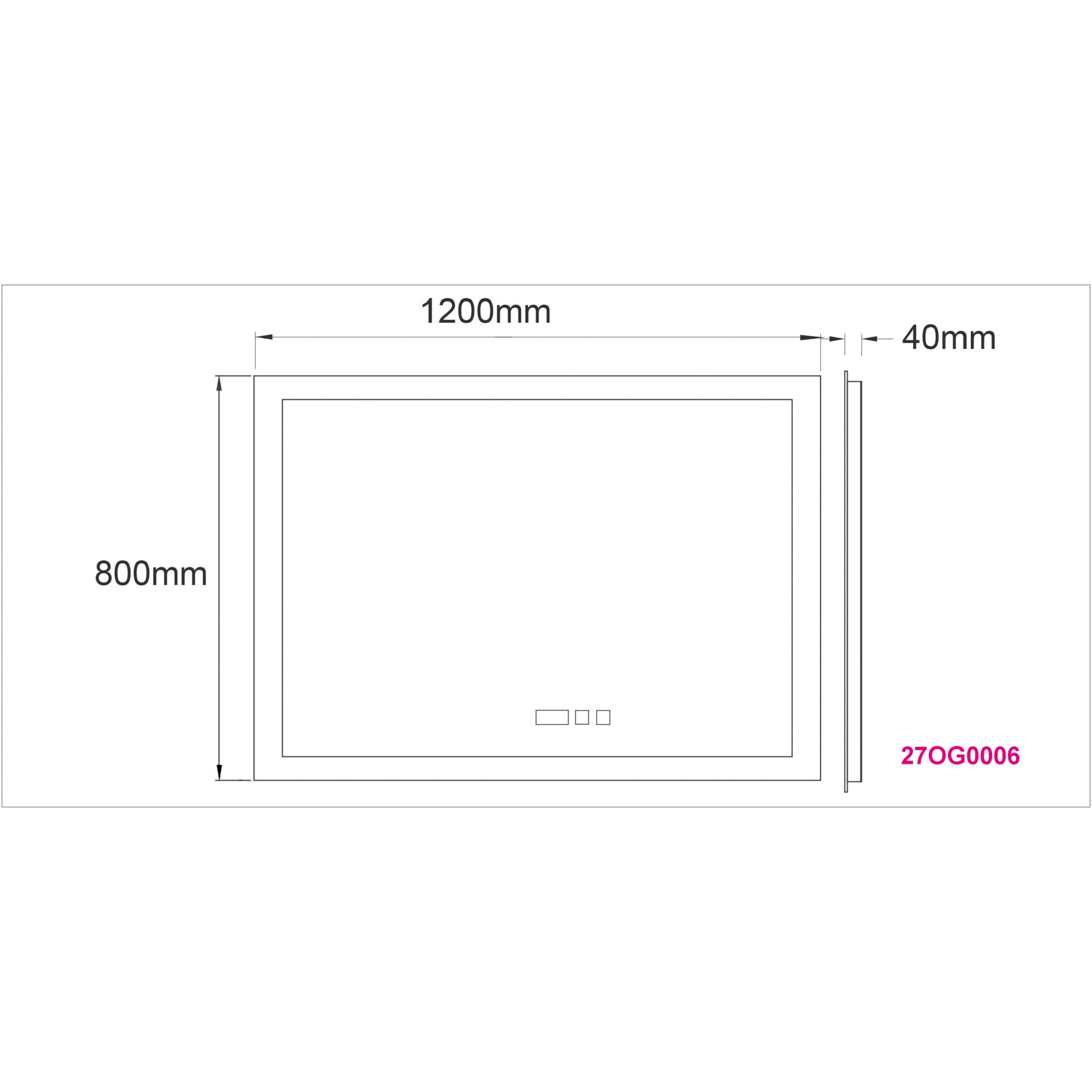 Oglinda baie Belform Atlantis, cu iluminare LED 3 culori